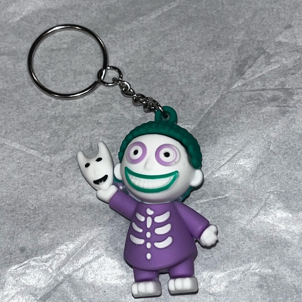 Hand Crafted NBC Purple Corpse Kid Skeleton Keychain